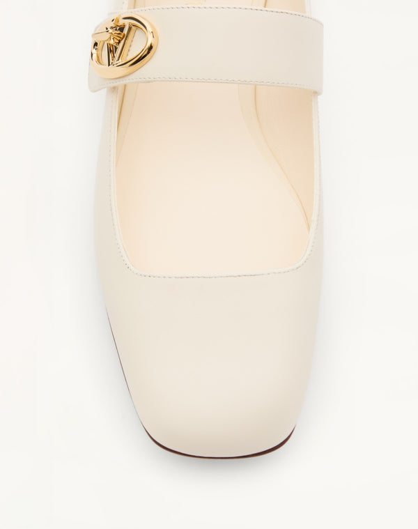 Ballerina Mary-Jane Vlogo Locker In Vitello