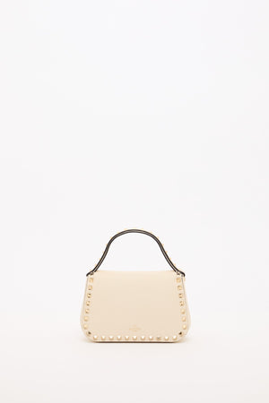 BORSA PICCOLA A MANO ROCKSTUD IN VITELLO GRANATO