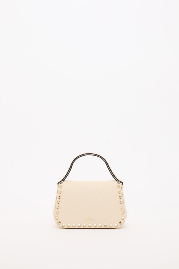 BORSA PICCOLA A MANO ROCKSTUD IN VITELLO GRANATO