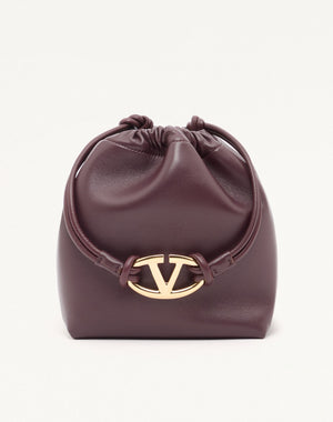 BORSA A SACCHETTO VLOGO POUF IN NAPPA