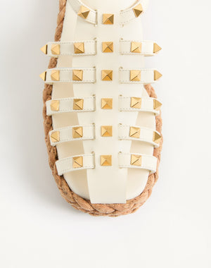 Sandalo Fishermen Rockstud In Vitello 30Mm