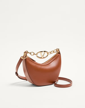 Mini Hobo Vlogo Moon Bag  In Nappa Con Catena