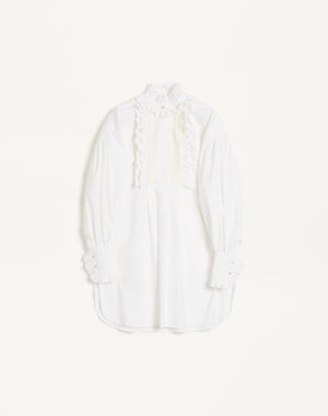 Abito Corto In Cotone E Lino 