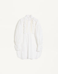 Abito Corto In Cotone E Lino