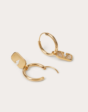 Orecchini Vlogo Signature In Metallo E Cristalli Swarovski ®