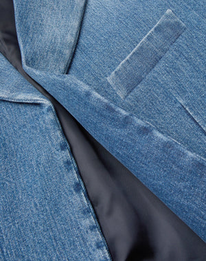 Giacca In Medium Blue Denim 