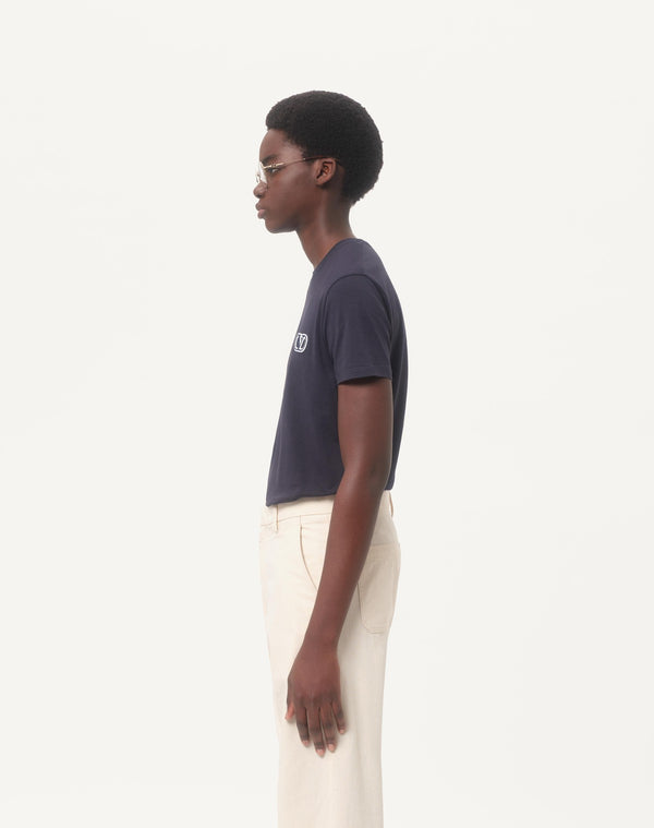 T-Shirt In Cotone Con Patch Vlogo Signature