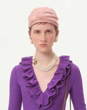 Abito Corto In Crepe Couture 