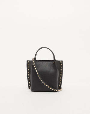 BORSA SHOPPING PICCOLA ROCKSTUD IN VITELLO GRANATO 