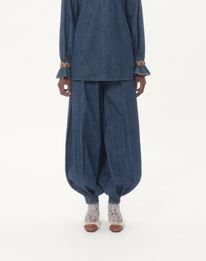 Pantaloni In Denim Chambray 
