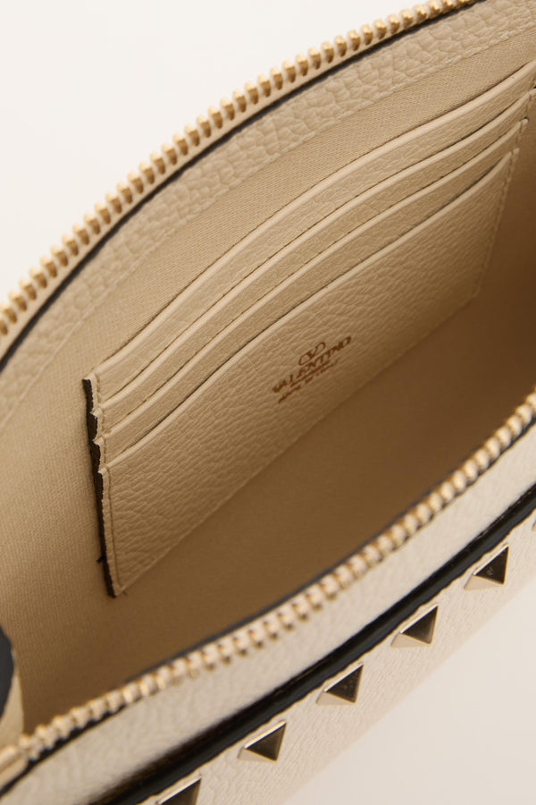 POUCH ROCKSTUD IN VITELLO GRANATO