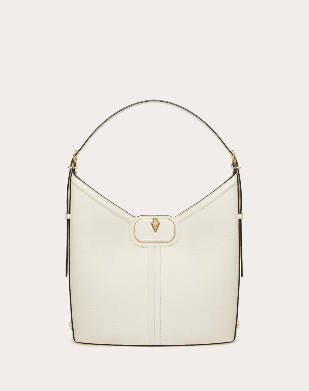 Borsa Hobo Vlogo Leather In Vitello Granato