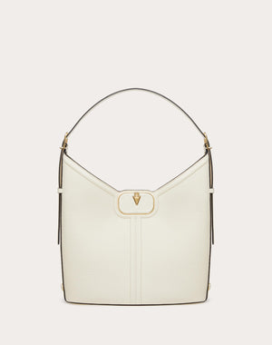 Borsa Hobo Vlogo Leather In Vitello Granato