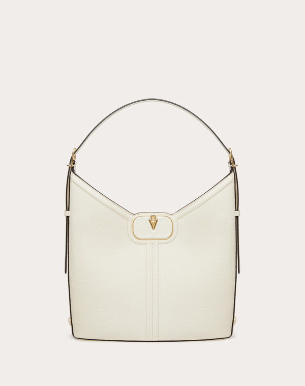 Borsa Hobo Vlogo Leather In Vitello Granato