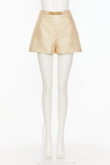 Shorts In Crispy Gold Vlogo Chain