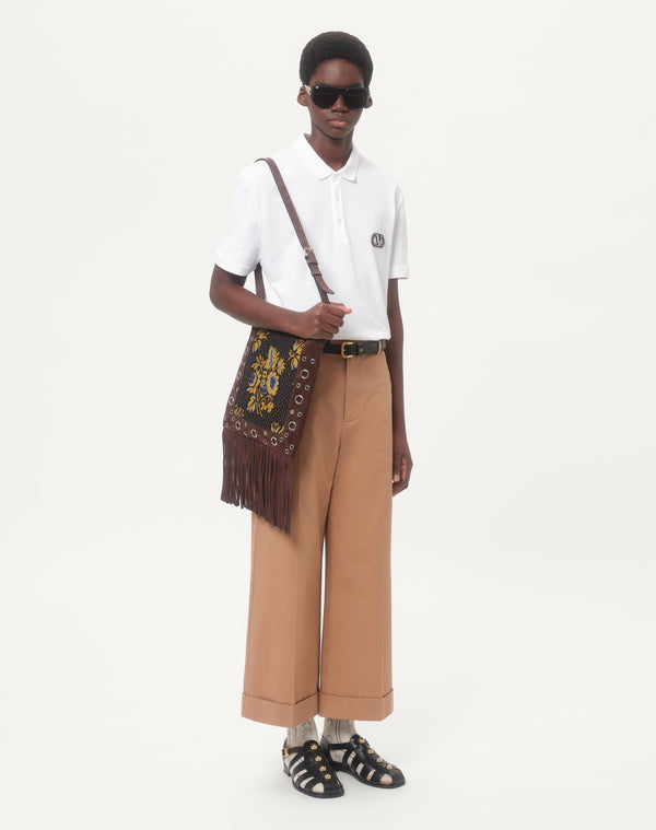 Polo In Piquet Di Cotone Con Patch Vlogo Signature