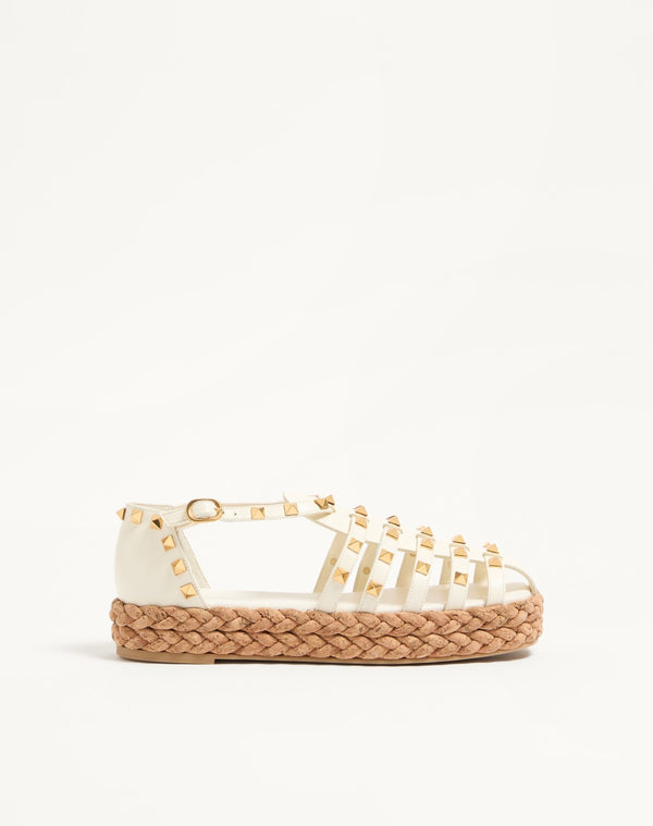 Sandalo Fishermen Rockstud In Vitello 30Mm