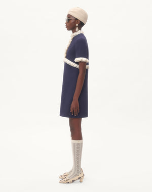 Abito Corto In Crepe Couture 