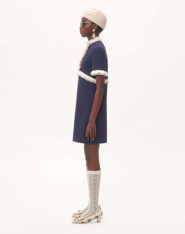 Abito Corto In Crepe Couture 