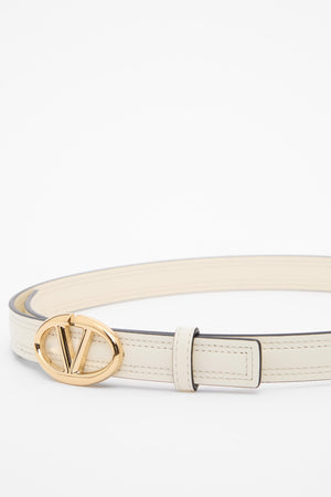 CINTURA VLOGO THE BOLD EDITION IN VITELLO LUCIDO 20 MM