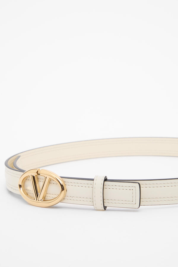 CINTURA VLOGO THE BOLD EDITION IN VITELLO LUCIDO 20 MM