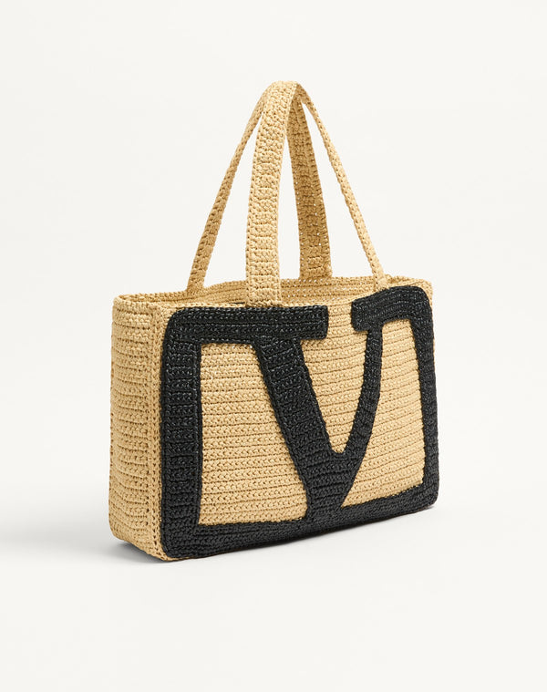 Borsa Shopping Grande Valentino Garavani Viva Superstar In Rafia