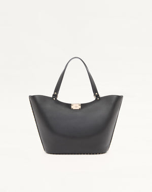 BORSA SHOPPING ROCKSTUD IN VITELLO GRANATO
