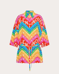 Camicia In Crepe De Chine Valentino Chevron 24