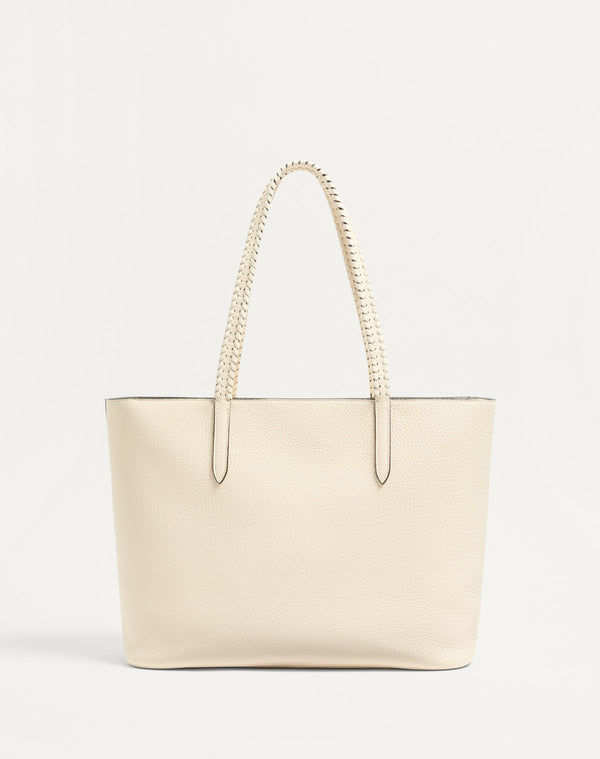 Borsa Shopping Valentino Garavani Nellcôte In Vitello Granato