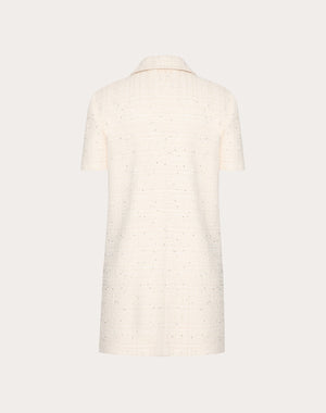 Abito Corto In Delicate Tweed 
