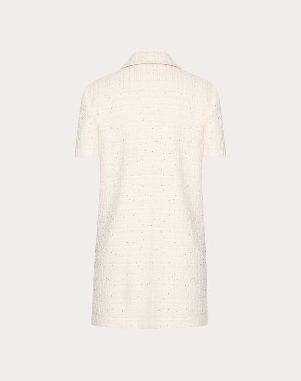Abito Corto In Delicate Tweed 