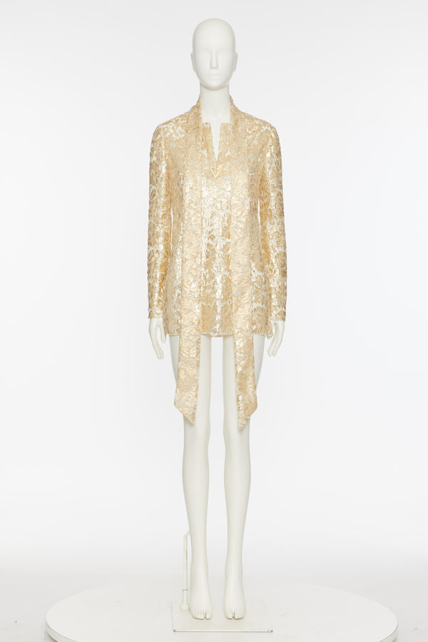 Top In Gold Heavy Lace 