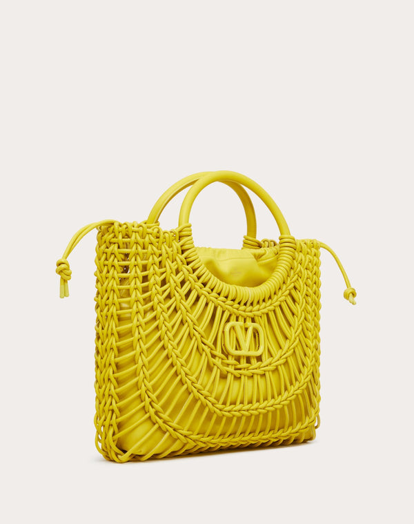 Borsa Shopping Valentino Garavani Allknots In Pelle Intrecciata 