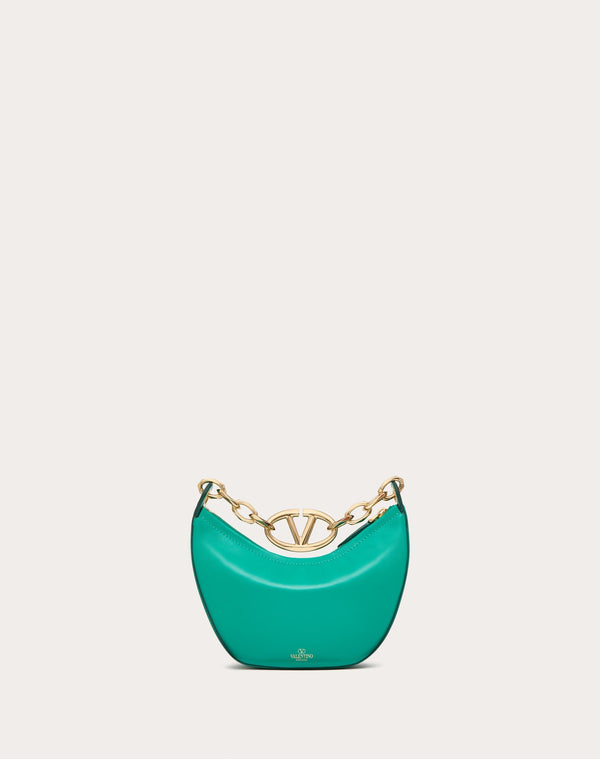 Mini Hobo Vlogo Moon Bag In Nappa Con Catena