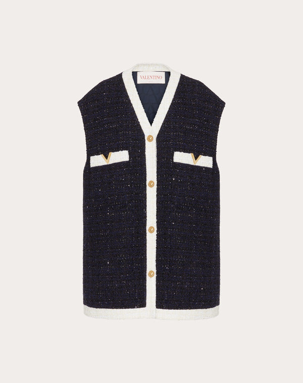 Gilet In Glaze Tweed 