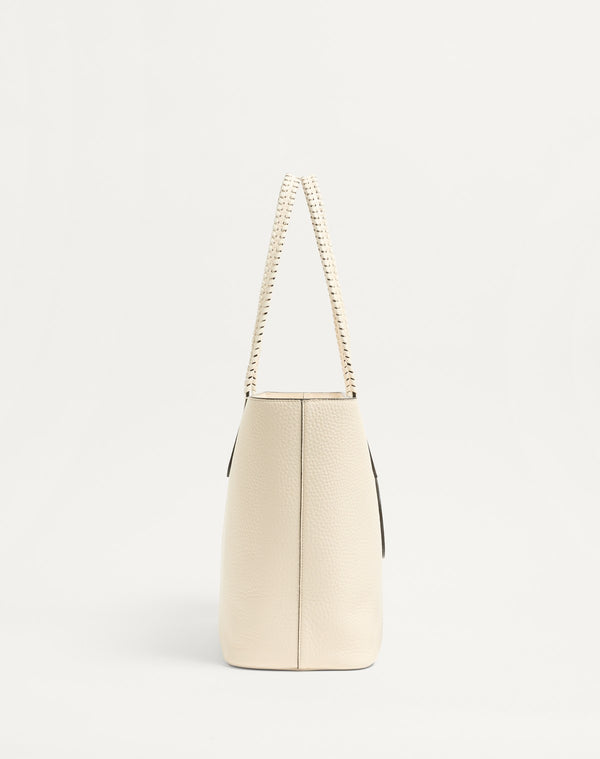 Borsa Shopping Valentino Garavani Nellcôte In Vitello Granato