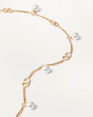 Collana Vlogo Signature In Metallo E Perle Swarovski®