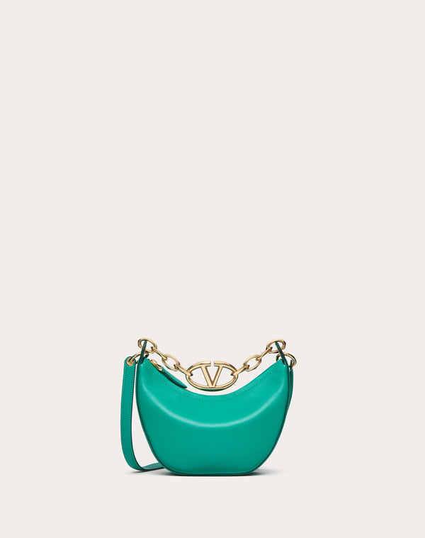 Mini Hobo Vlogo Moon Bag In Nappa Con Catena