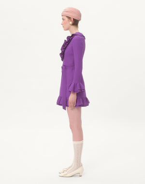 Abito Corto In Crepe Couture 