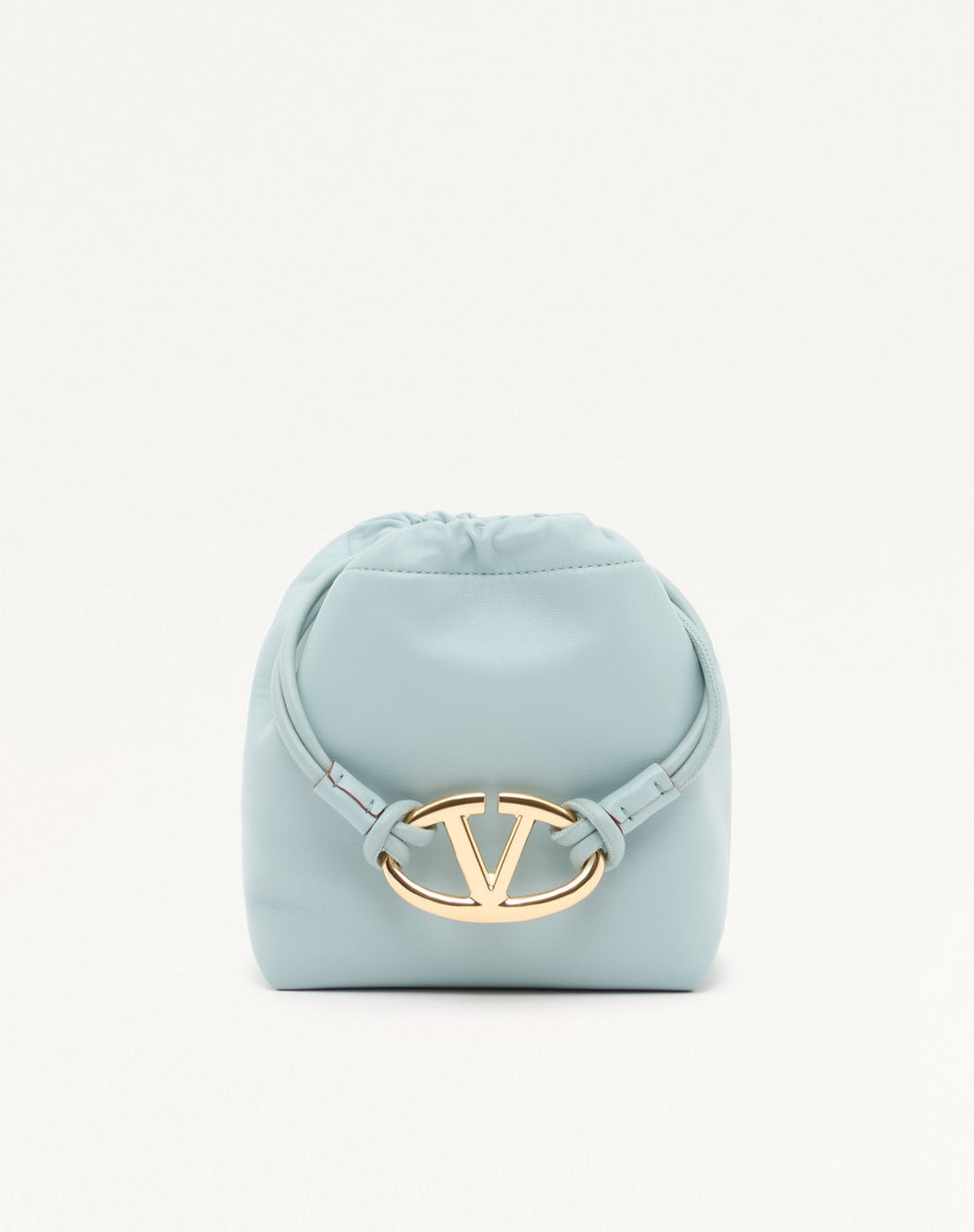 MINI BORSA A SACCHETTO VLOGO POUF IN NAPPA