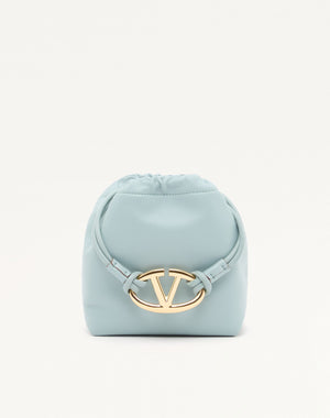 MINI BORSA A SACCHETTO VLOGO POUF IN NAPPA