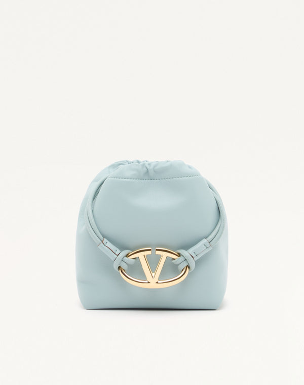 MINI BORSA A SACCHETTO VLOGO POUF IN NAPPA