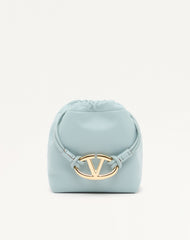 MINI BORSA A SACCHETTO VLOGO POUF IN NAPPA