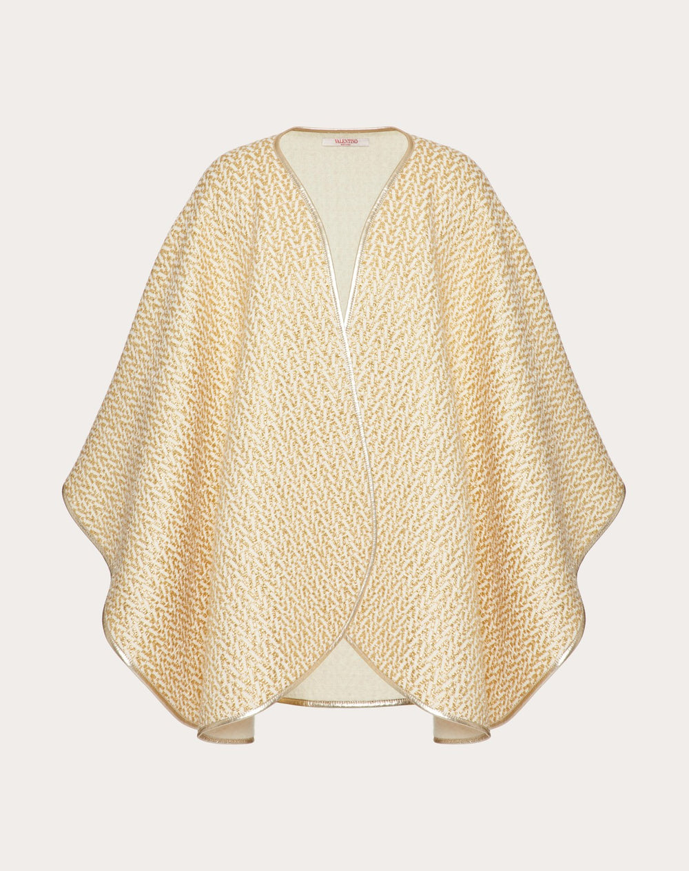 Poncho Optical Valentino In Misto Lana E Lurex