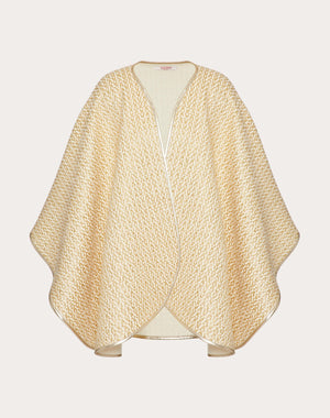 Poncho Optical Valentino In Misto Lana E Lurex
