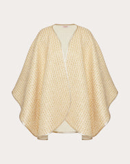 Poncho Optical Valentino In Misto Lana E Lurex