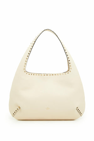 Borsa Hobo Piccola Rockstud In Vitello Granato