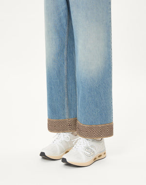 Sneaker Low Top Vlogo Easyjog In Vitello E Tessuto