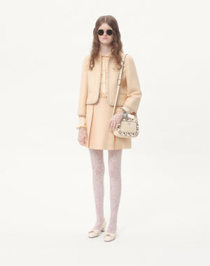 Borsa A Tracolla Valentino Garavani Nellcôte In Vitello Granato