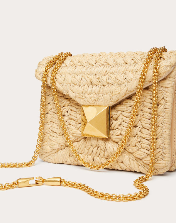 Borsa Con Catena One Stud In Rafia